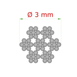 Oceľové lanko ø 3mm (7x7 dr.) /galvanicky pozinkované Oceľové lanko ø 3mm (7x7 dr.) /galvanicky pozinkované